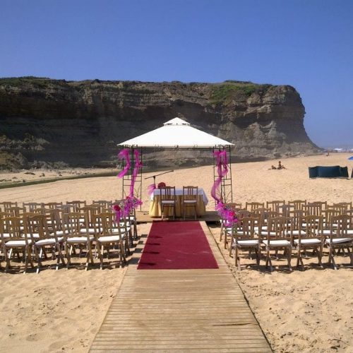 Pergola casamento praia