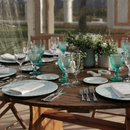 Mesa rustica redonda